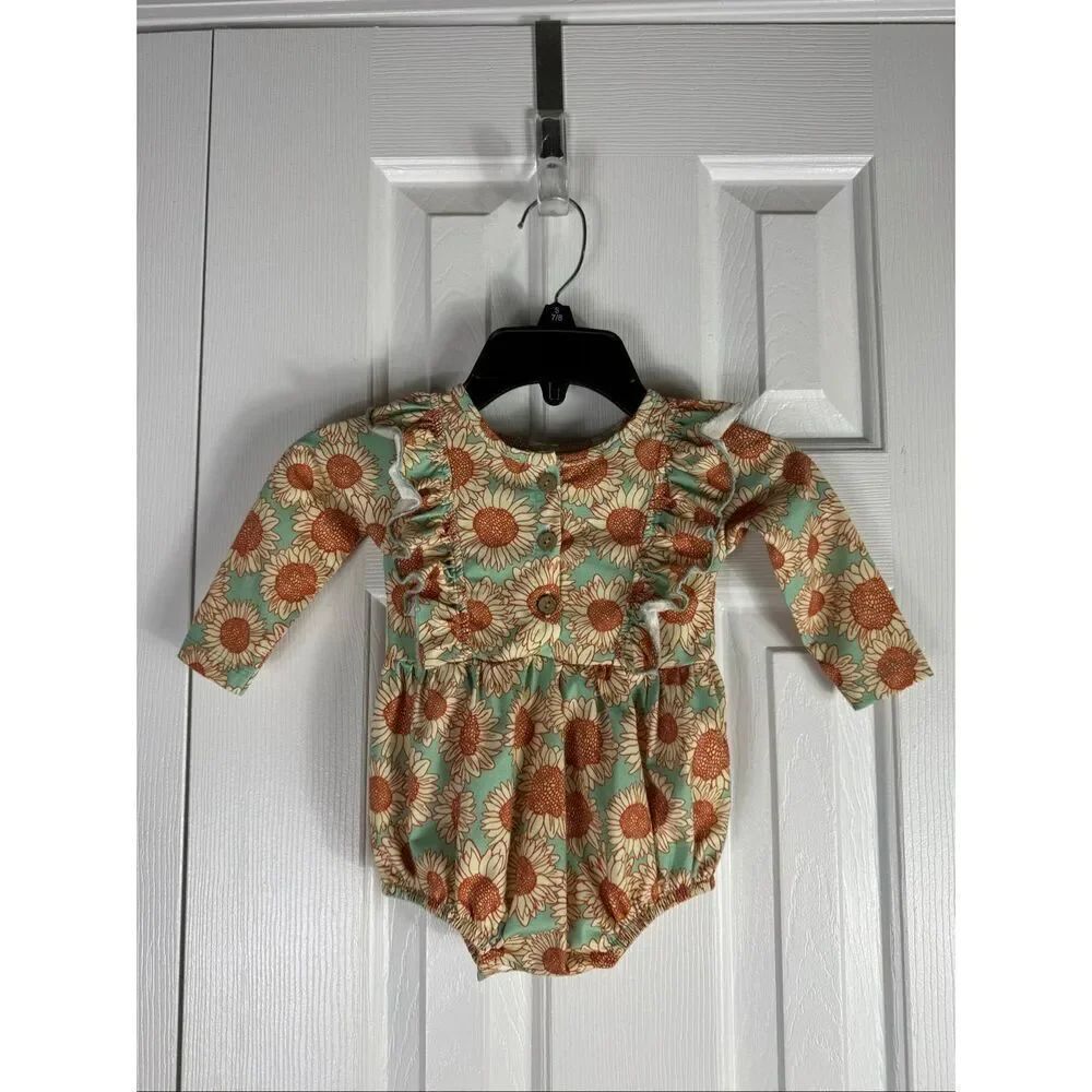 NWOT Be Girl Sunflower Print Romper Size 9m